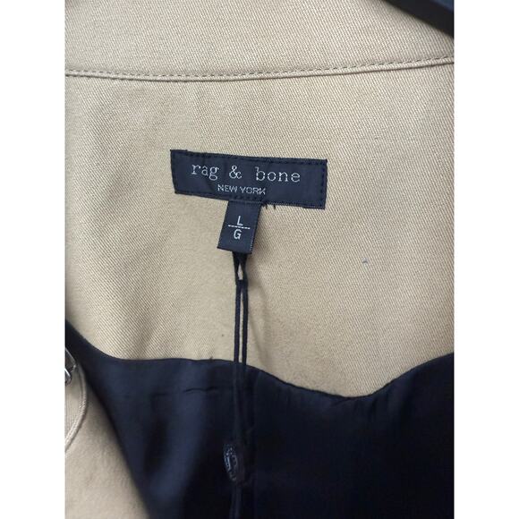 RAG & BONE Talia Khaki Crop Trench Jacket - Picture 9 of 10